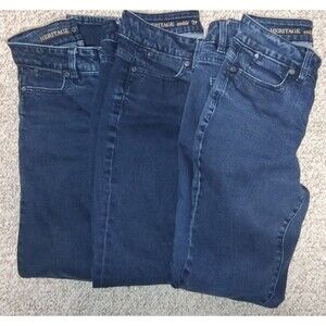 Lot of 3 pairs of Talbots Heritage Ankle size 2P five-pocket blue jeans